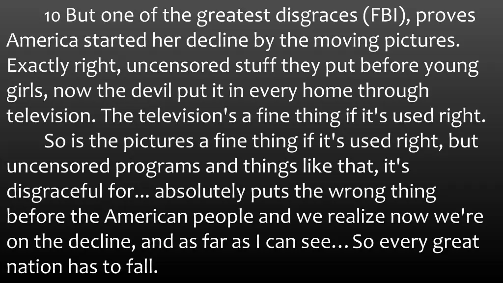 10 but one of the greatest disgraces fbi proves
