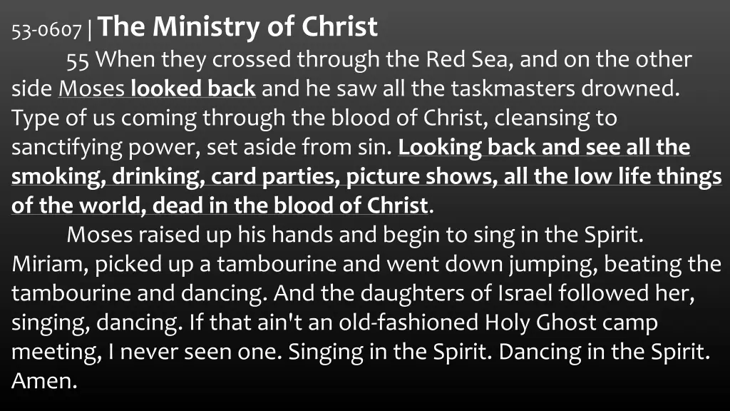 53 0607 the ministry of christ 55 when they