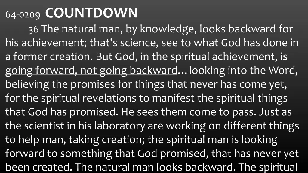 64 0209 countdown 36 the natural man by knowledge