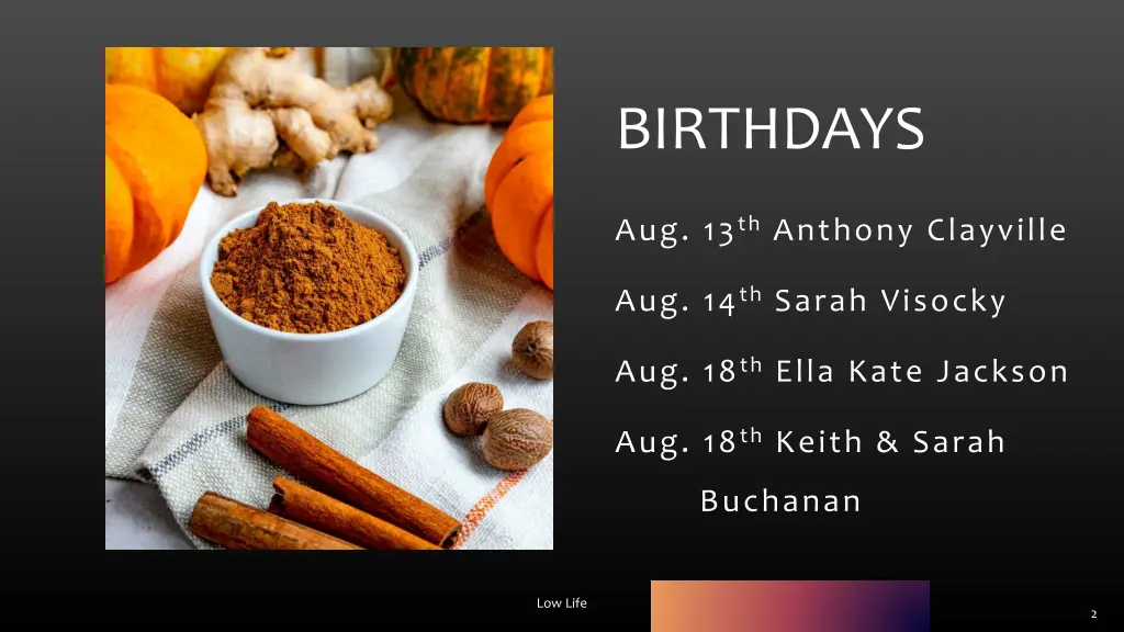 birthdays