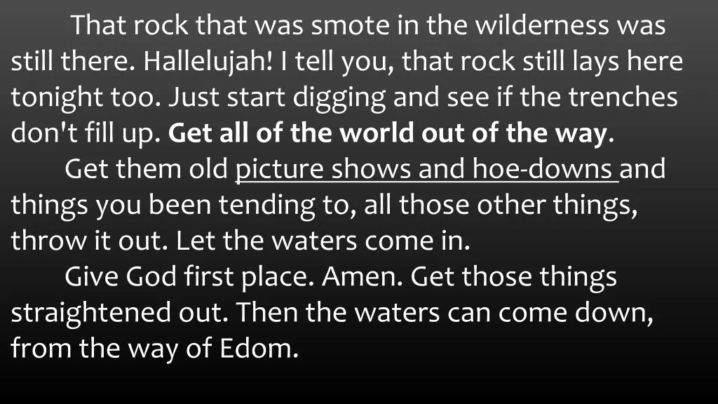 that rock that was smote in the wilderness