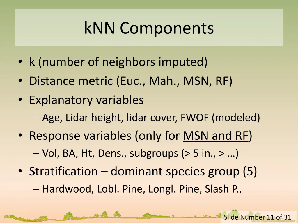 knn components