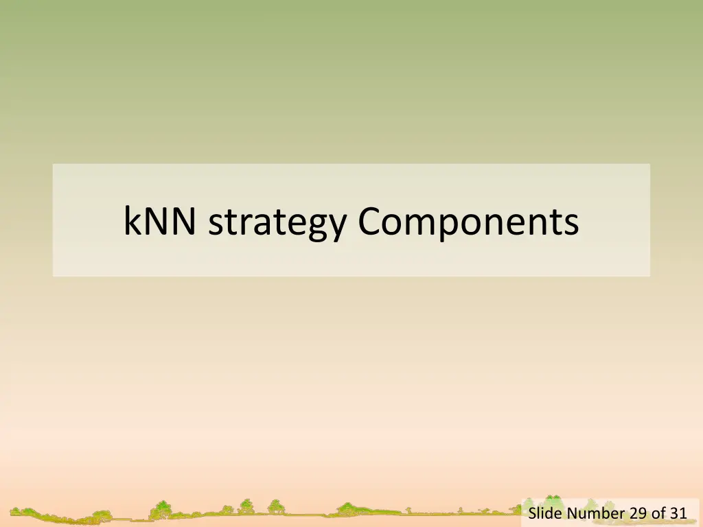 knn strategy components