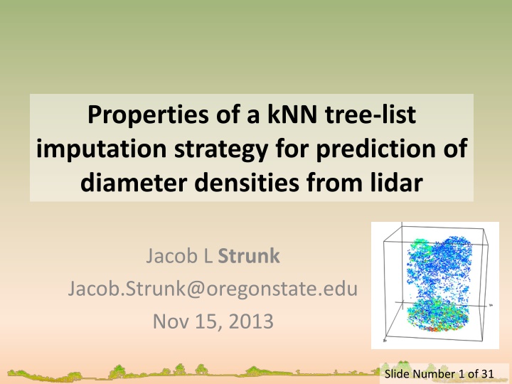 properties of a knn tree list imputation strategy