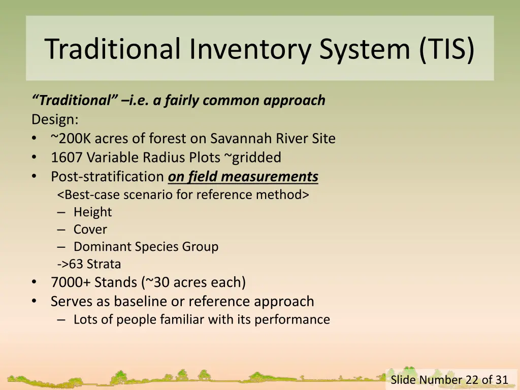 traditional inventory system tis