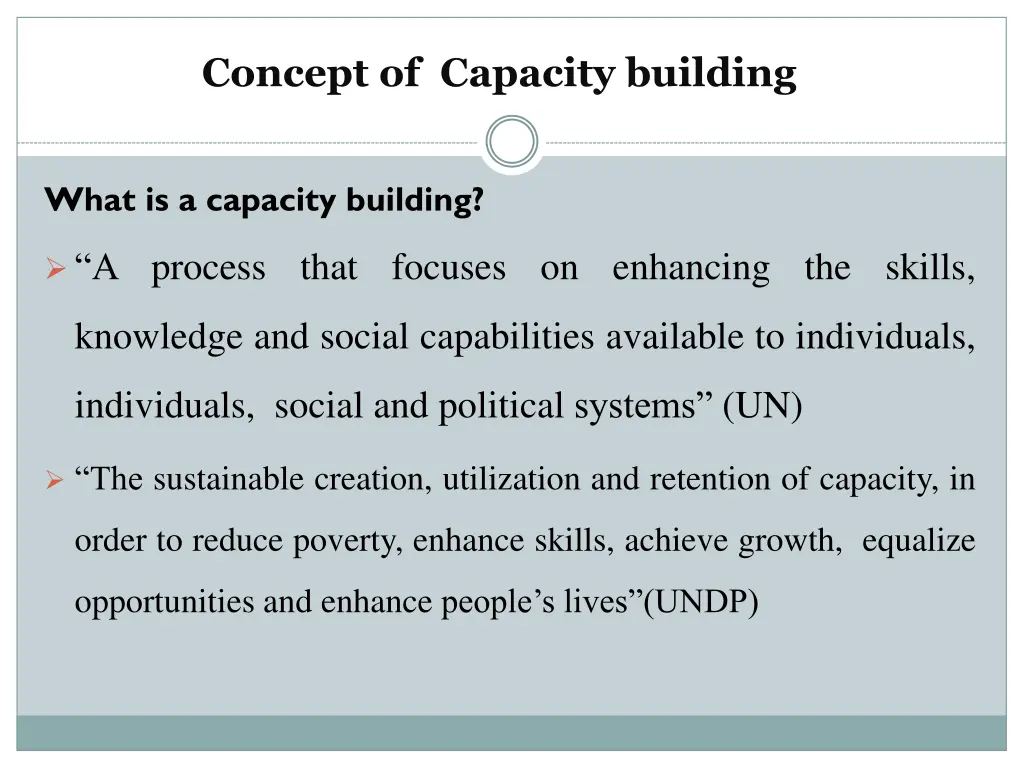concept of capacity building