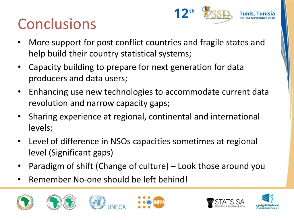 conclusions more support for post conflict
