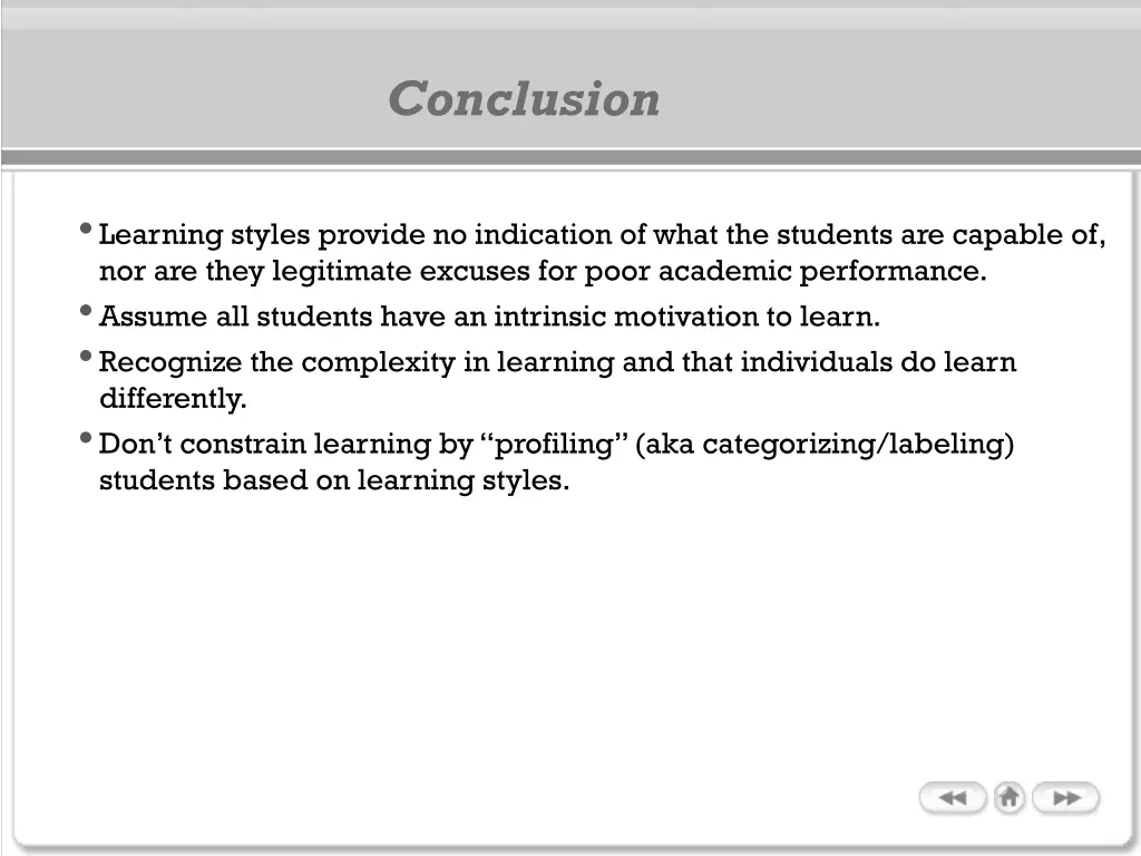 conclusion