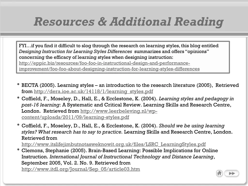 resources additional reading