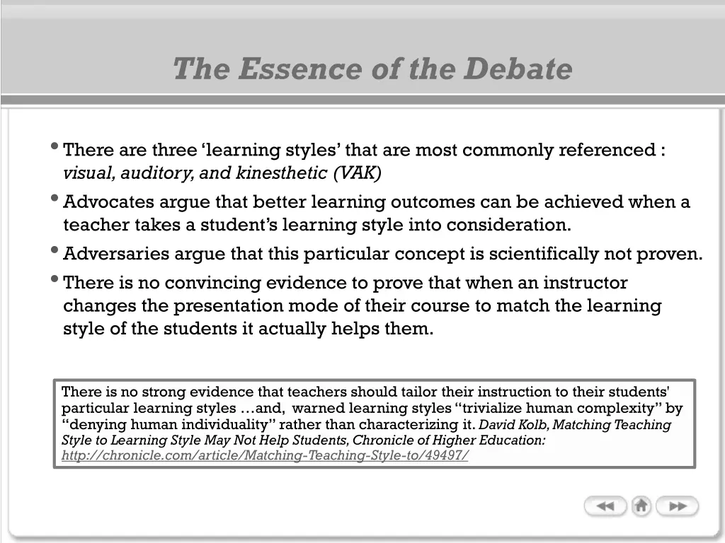 the essence of the debate 1