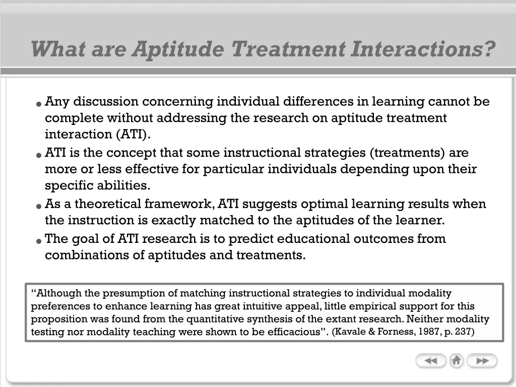 what are aptitude treatment interactions