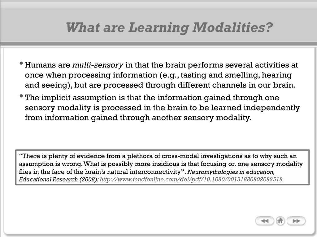 what are learning modalities 2