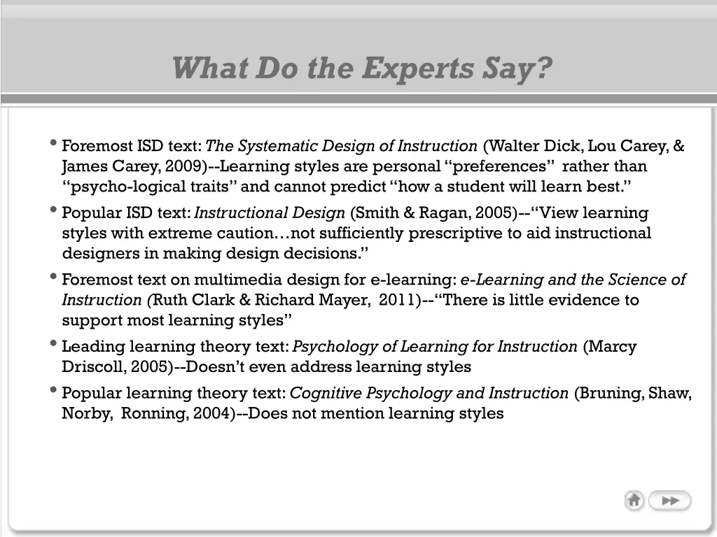 what do the experts say