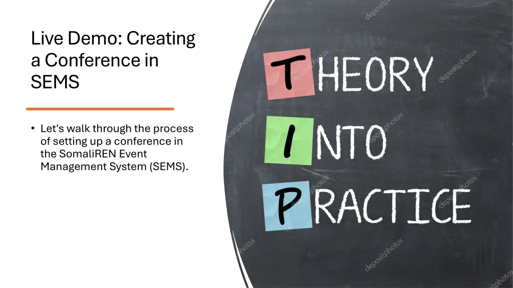 live demo creating a conference in sems