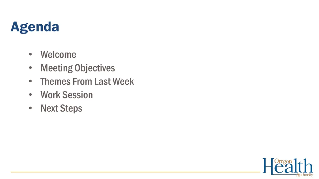 agenda