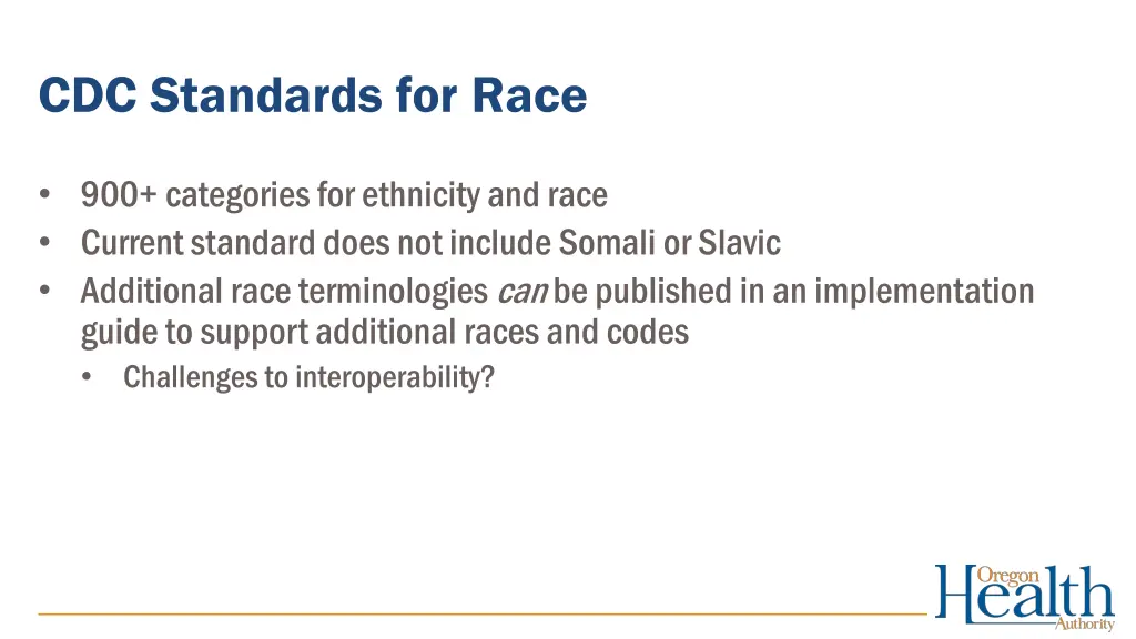 cdc standards for race