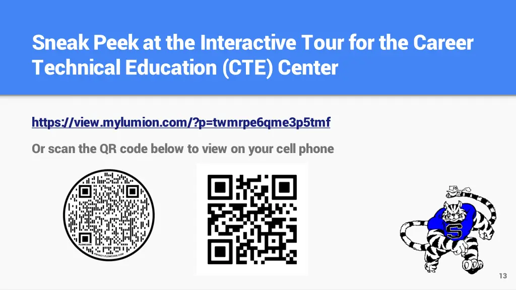 sneak peek at the interactive tour for the career