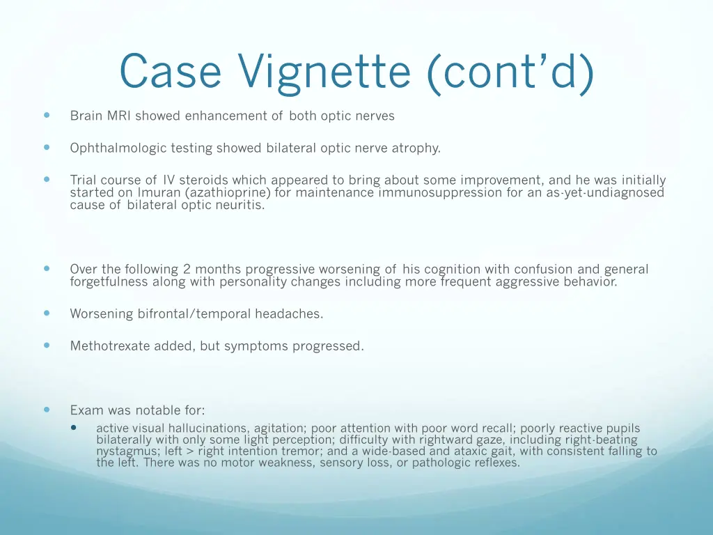 case vignette cont d
