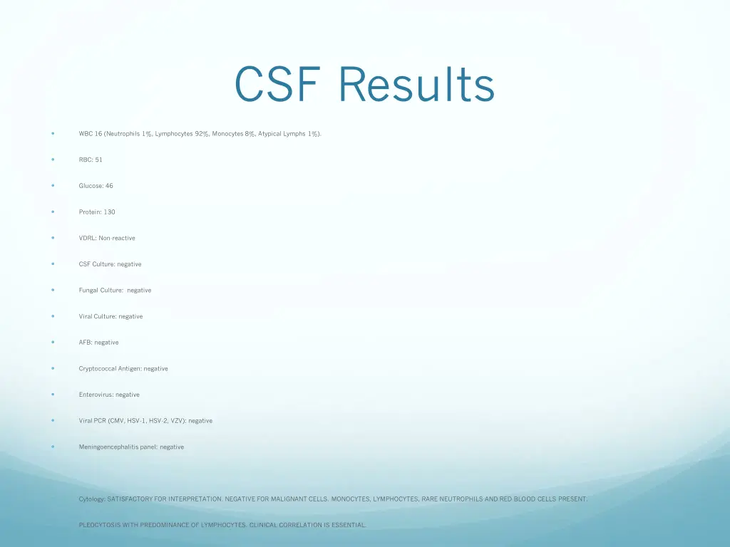 csf results