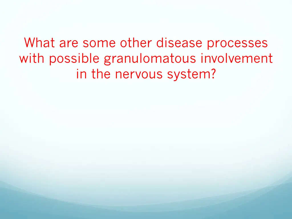 what are some other disease processes with