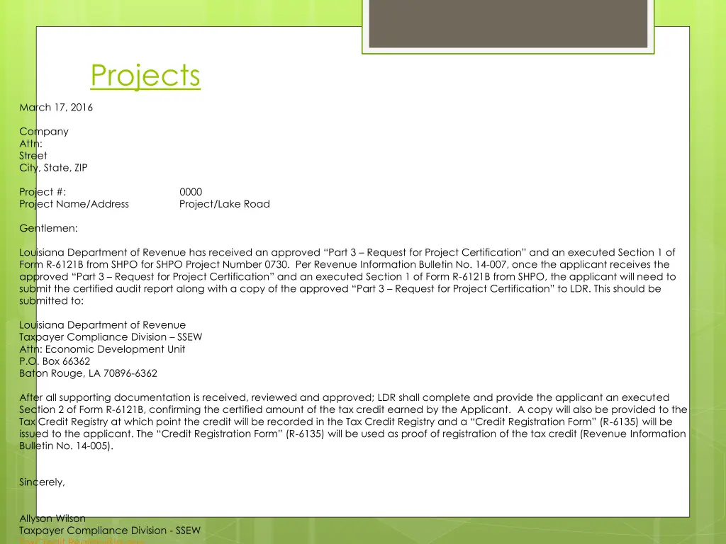 projects