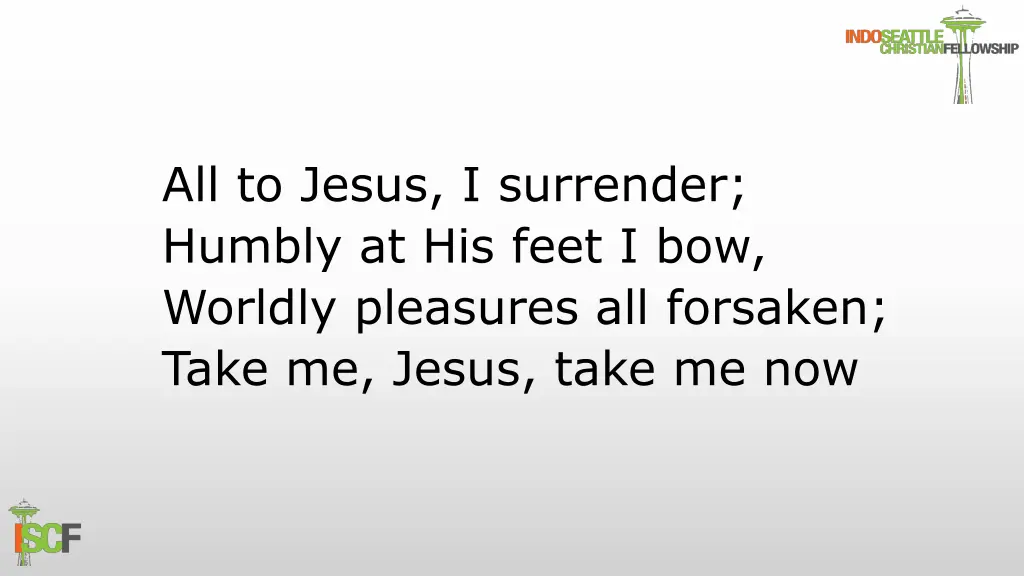 all to jesus i surrender humbly at his feet