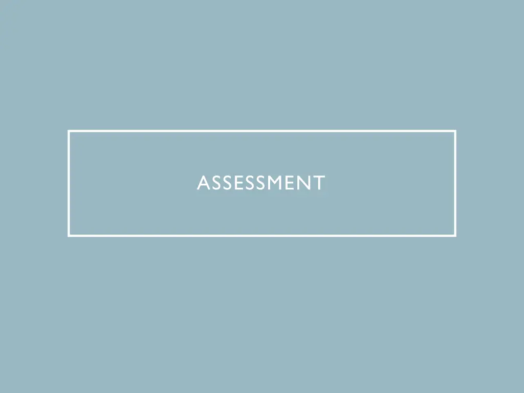 assessment
