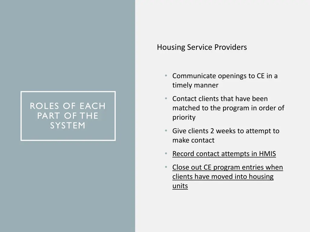housing service providers
