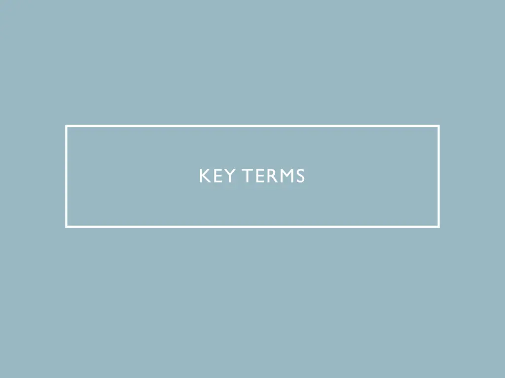 key terms