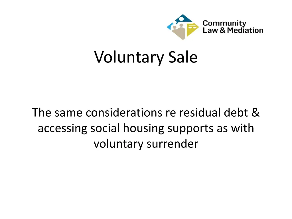 voluntary sale