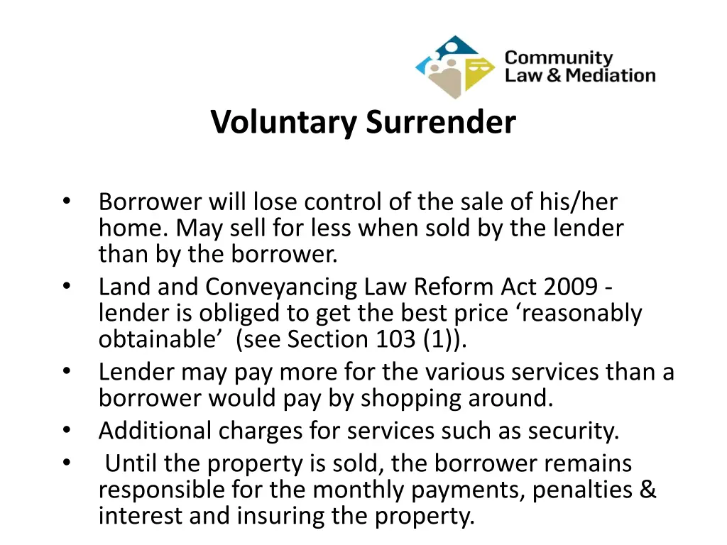 voluntary surrender 4