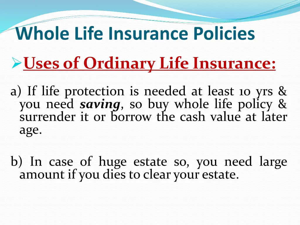 whole life insurance policies 3