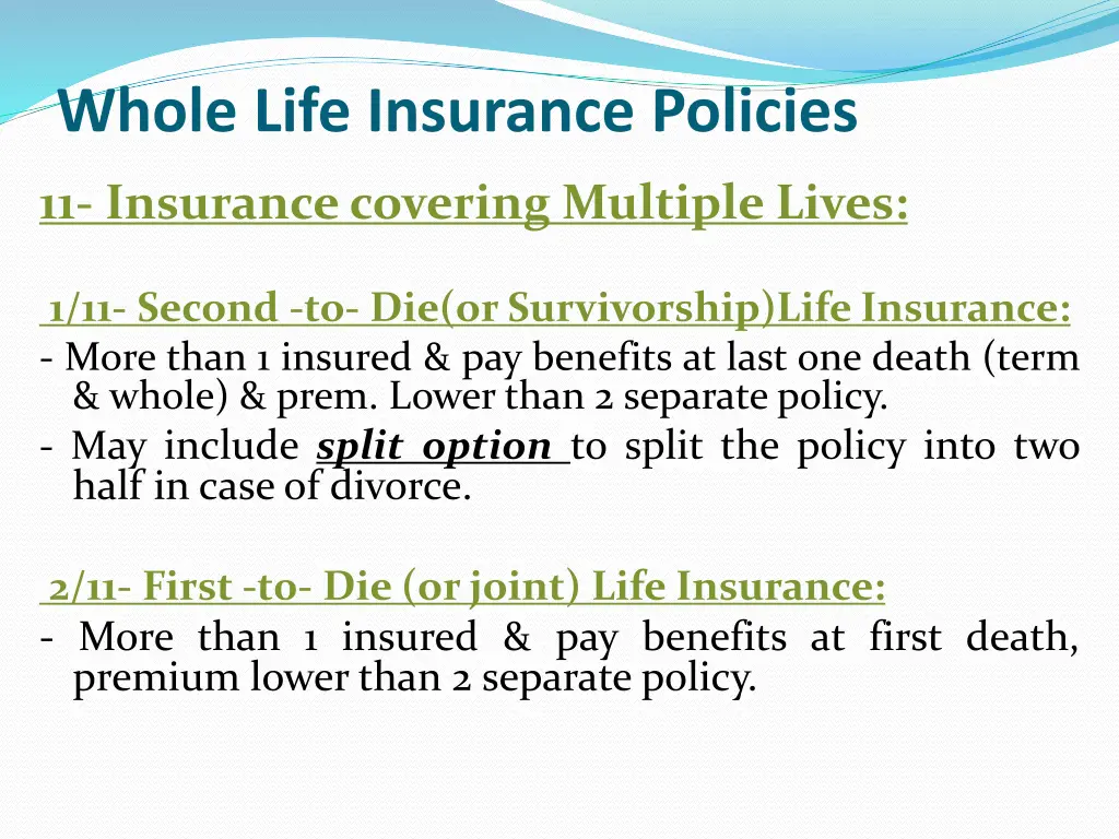 whole life insurance policies 8
