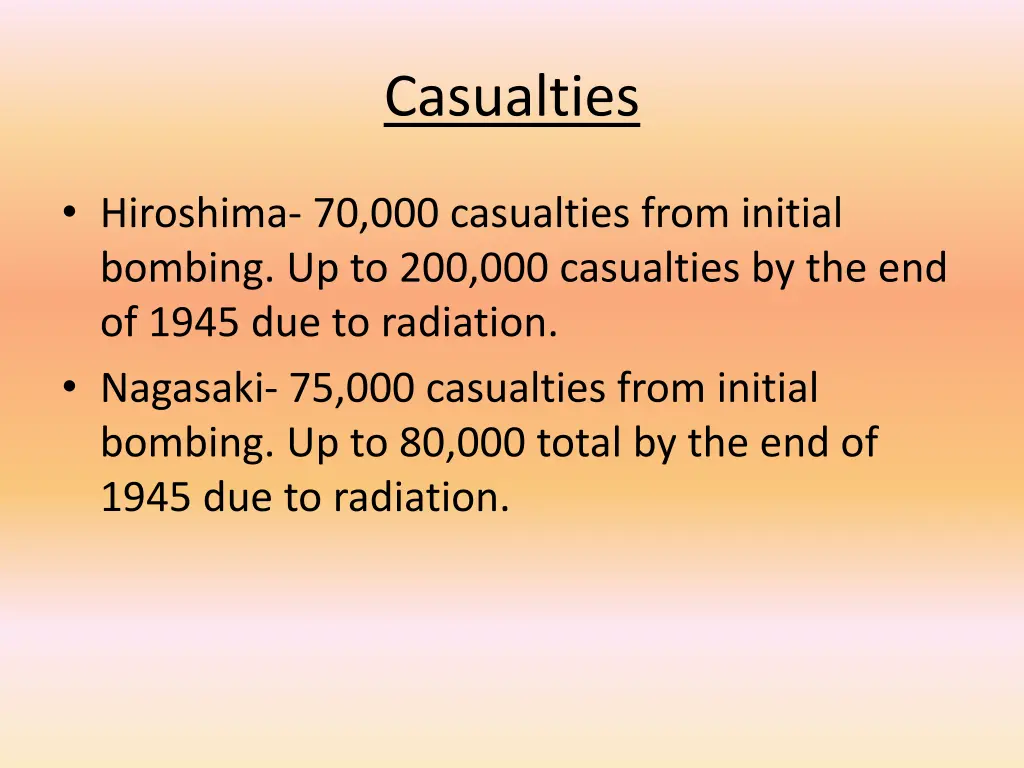 casualties
