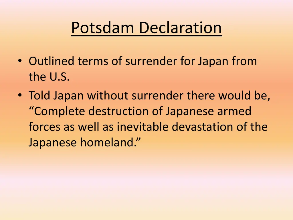 potsdam declaration