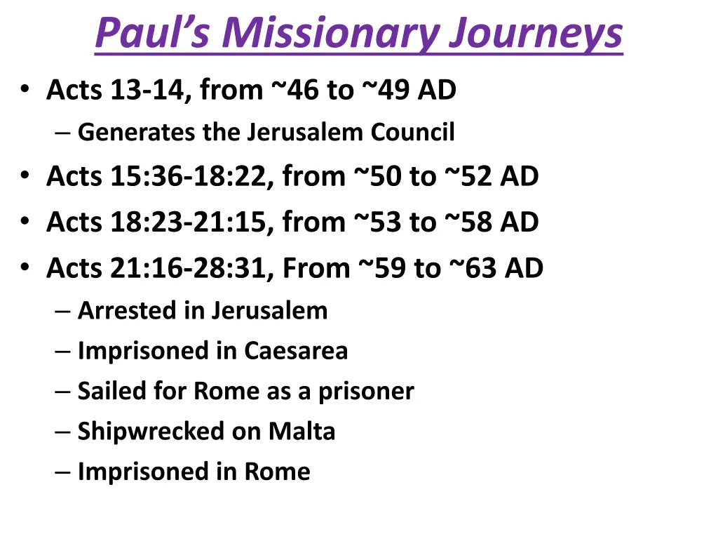 paul s missionary journeys acts 13 14 from