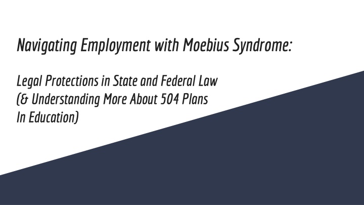 navigating employment with moebius syndrome