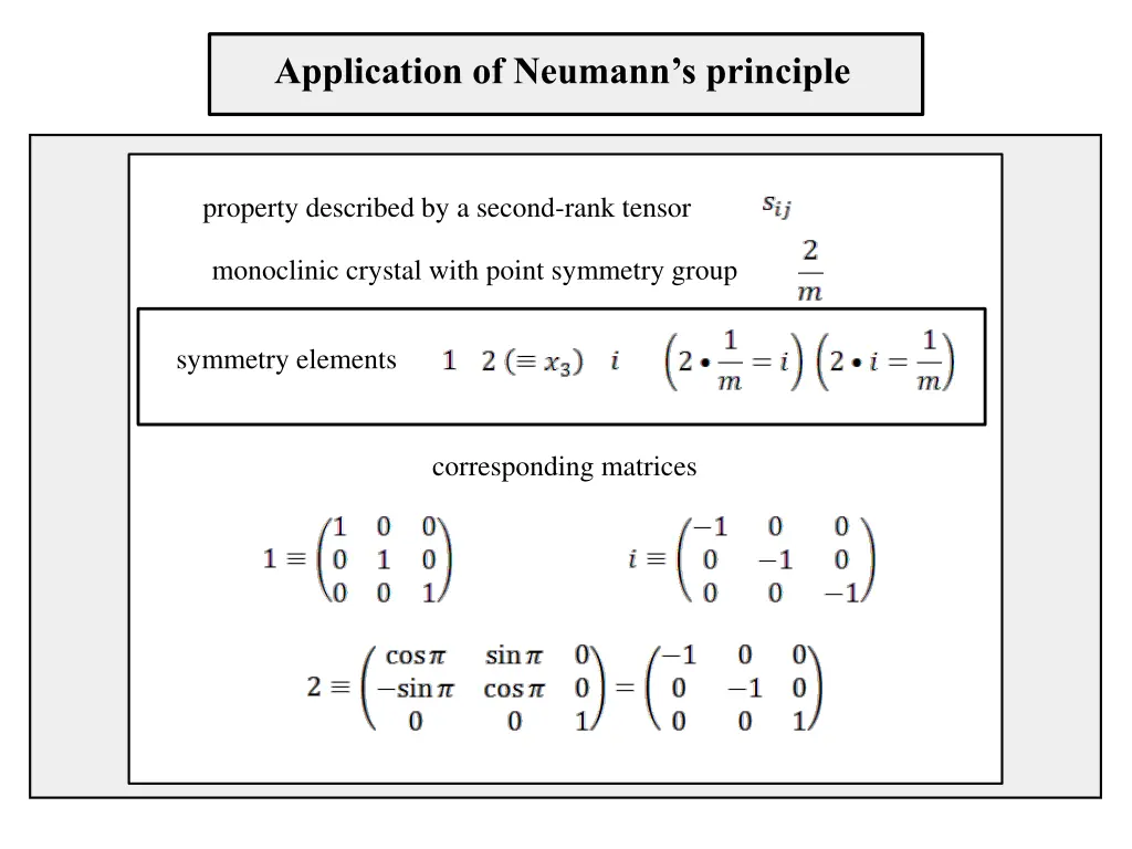 application of neumann s principle