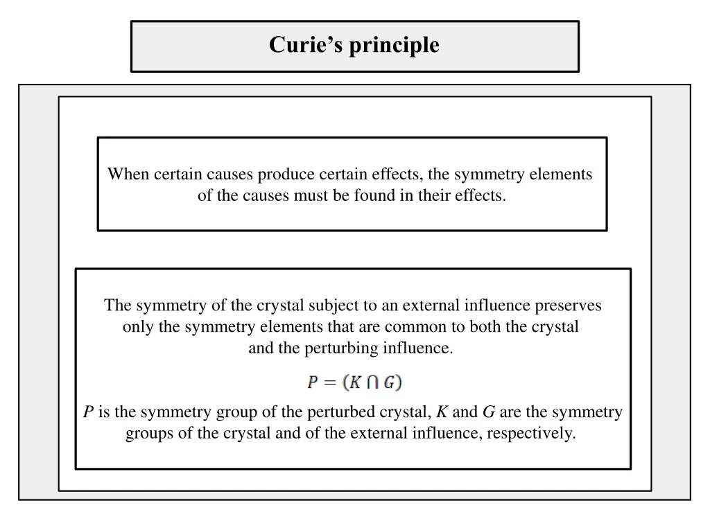 curie s principle