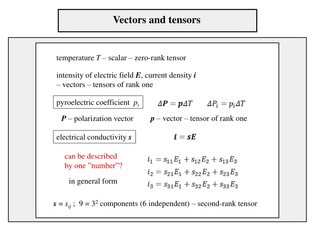 vectors and tensors 1