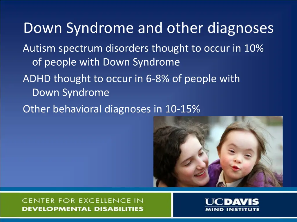 down syndrome and other diagnoses