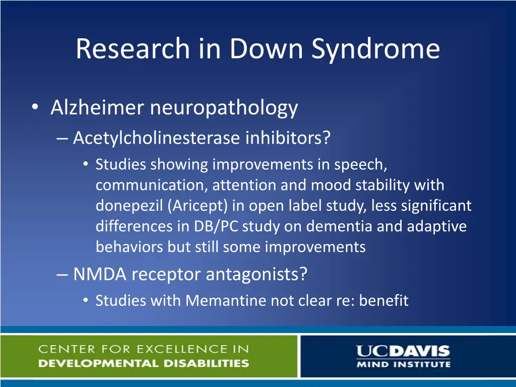 research in down syndrome