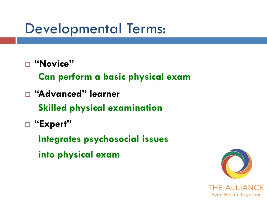developmental terms