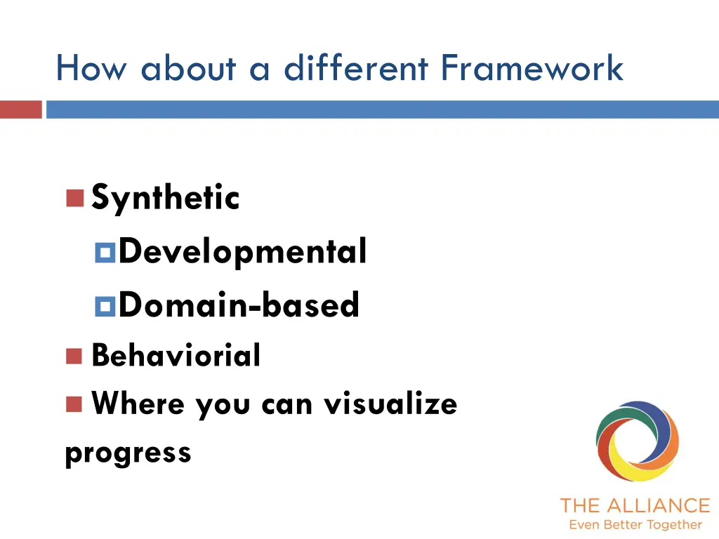 how about a different framework