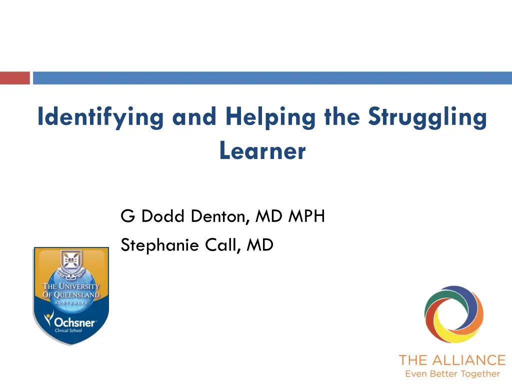 identifying and helping the struggling learner