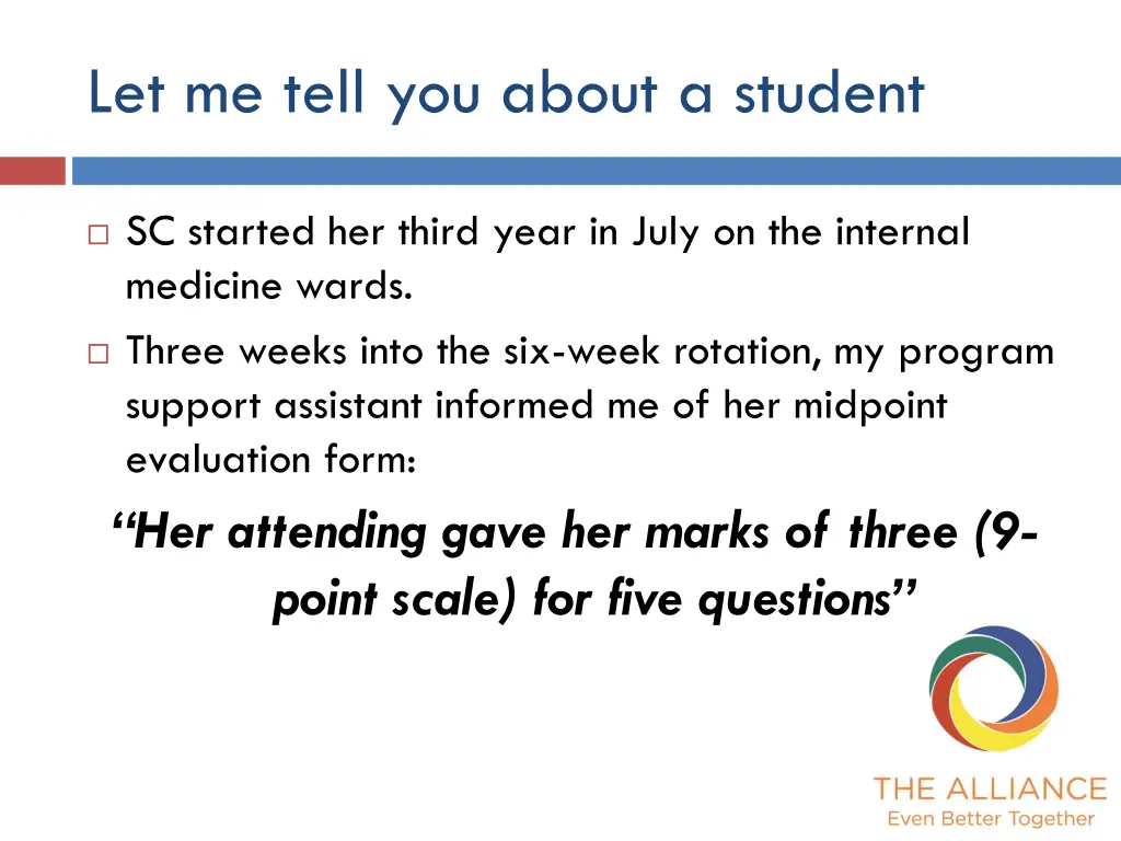 let me tell you about a student