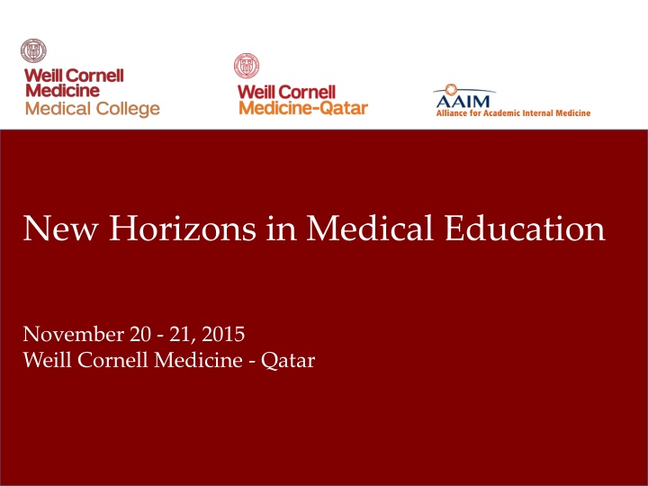 new horizons in medical education