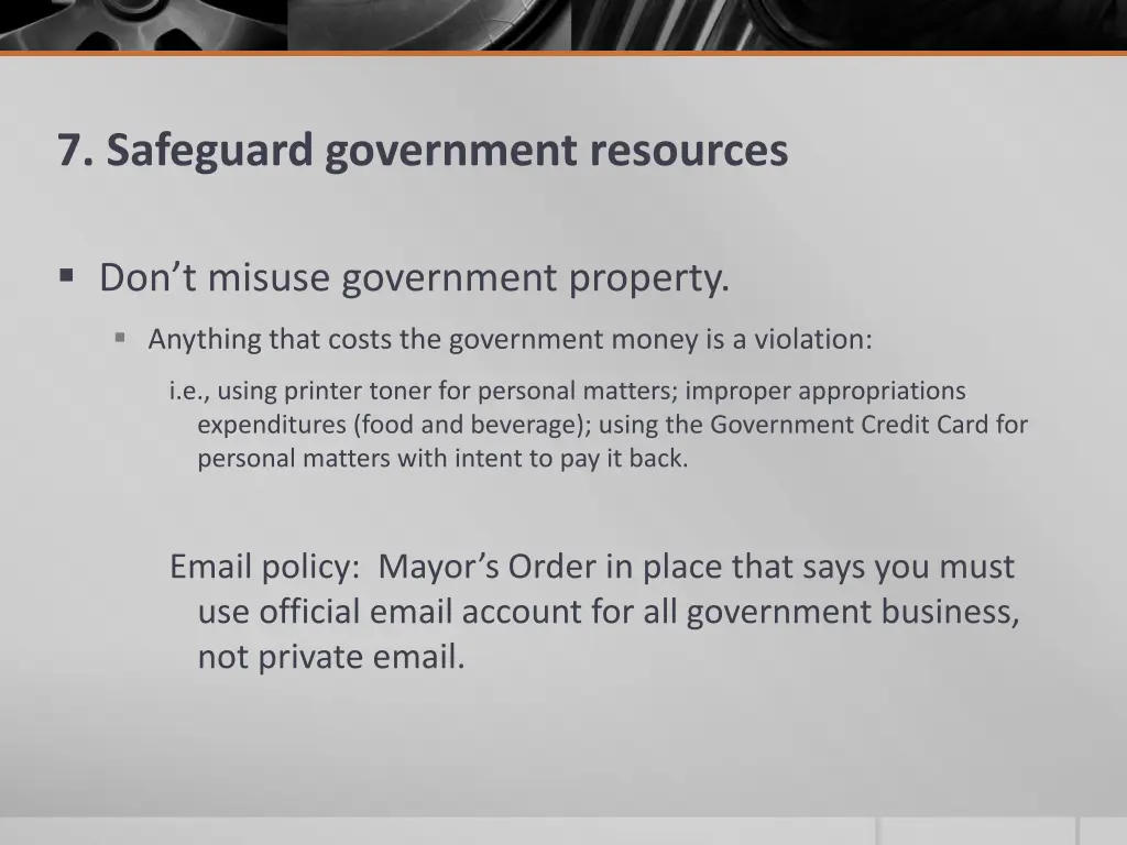 7 safeguard government resources