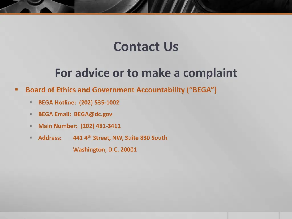 contact us