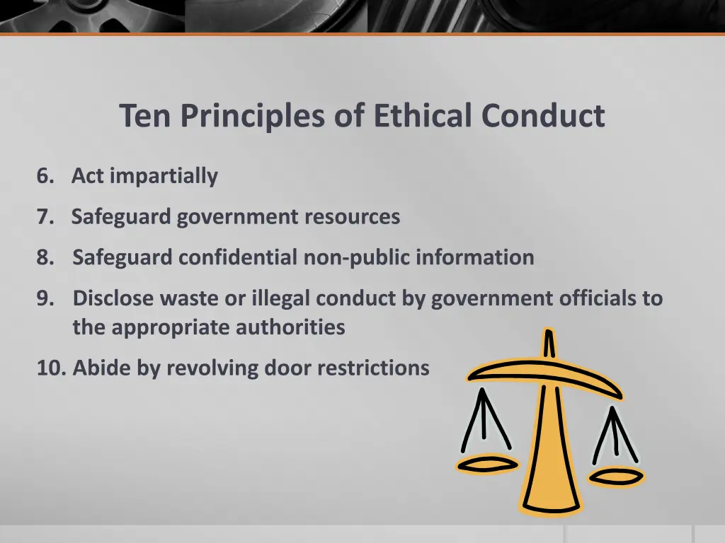 ten principles of ethical conduct 1